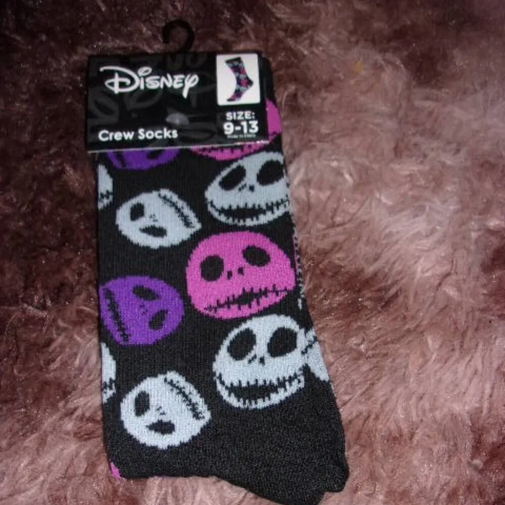 Disney Crew Socks 9-13 Nightmare Before Christmas Jack socks New
